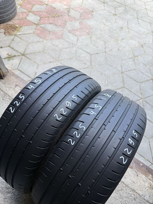 225/45/18 Goodyear пара літо шини б/у резина склад