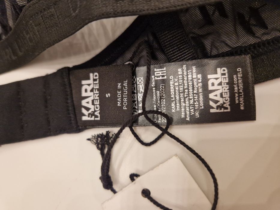 Seksowny biustonosz Karl Lagerfeld z monogramem i możliwością ustawien