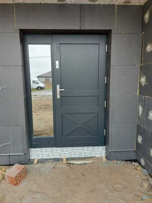 Drzwi zewnętrzne dębowe Producent Pomiar Montaż Dostawa Dotacja