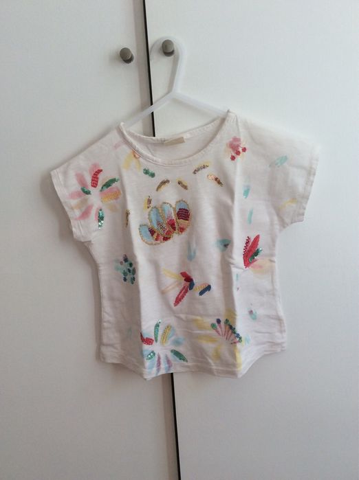 Zara Beaded and Embroidered T-shirt