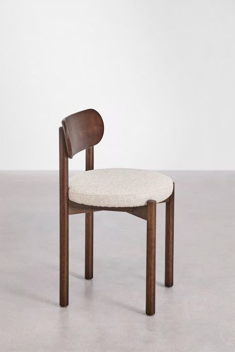 Krzeslo tapicerowane z drewna debowego SKLUM