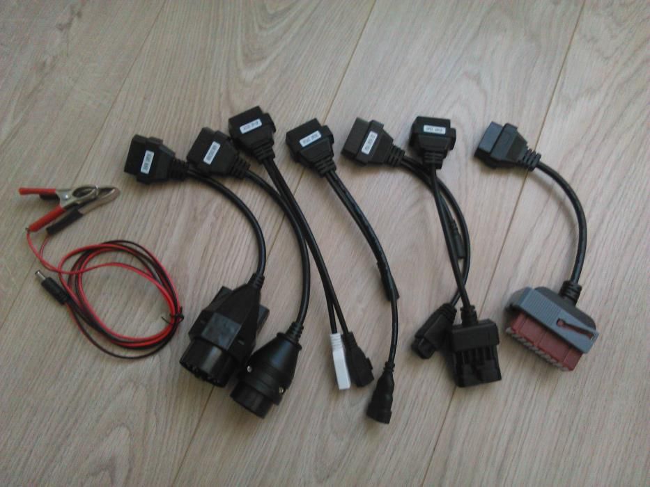 Conjunto/kit 8 cabos maquina diagnostico OBD2