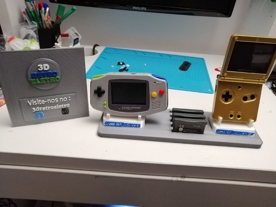 3D Retro Eletro - Suportes XL consolas Game Gear, Game boy e outros