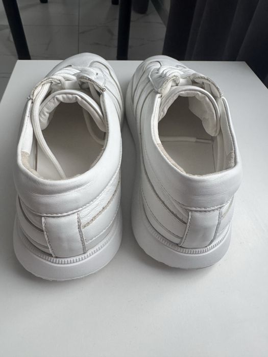 Білі шкіряні жіночі кели, білі кеди (анатомічні) 39 розмір