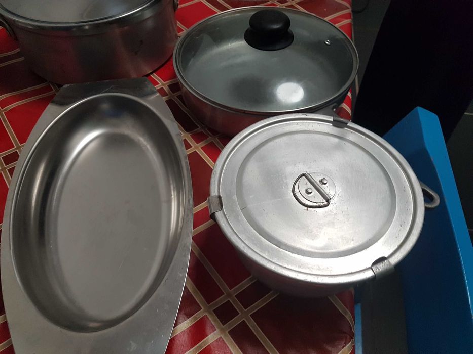 Conjunto 9 pecas conzinha em inox e alumínio