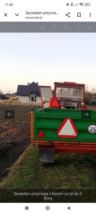 Sprzedam przyczepę jednoosiową z kiprem