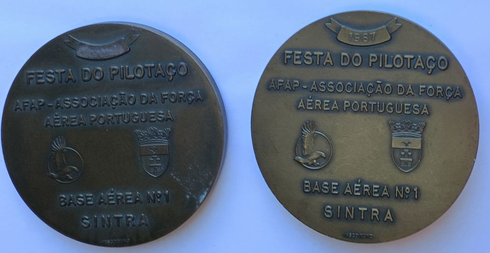 Medalhas de Festa do Pilotaço. Associação Força Aérea Portuguesa. AFAP