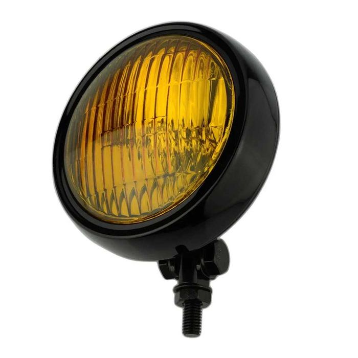 Farol auxiliar universal retro 11,4cm - luz nevoeiro chopper bobber