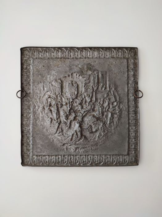 Quadro/placa antiga em bronze