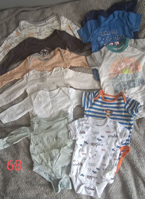 Paczka ubranek dla chłopaka 68 ( 50 sztuk )plus gratisy