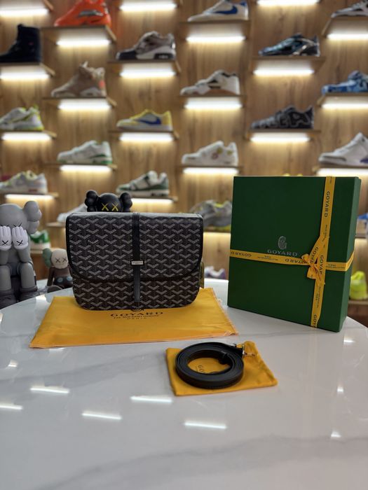 Сумка через плече GOYARD Belvedere MM Monogram logo Black