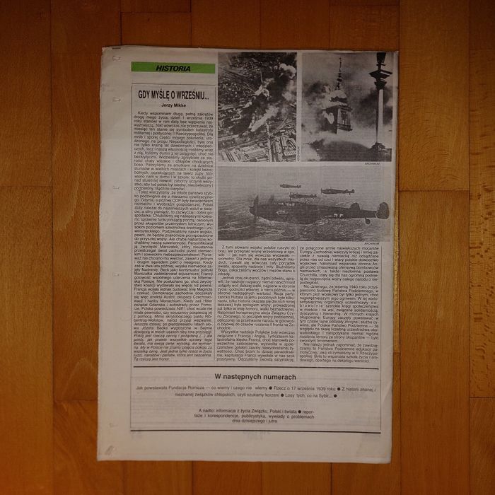 Solidarność Tygodnik Rolników nr 1 , 03.09.1989 Stan BDB pierwszy nr.