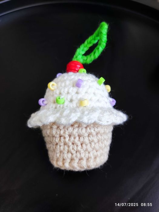 Cupcakes em Crochê – Porta-Chaves ou Pendente Cheio de Doçura!