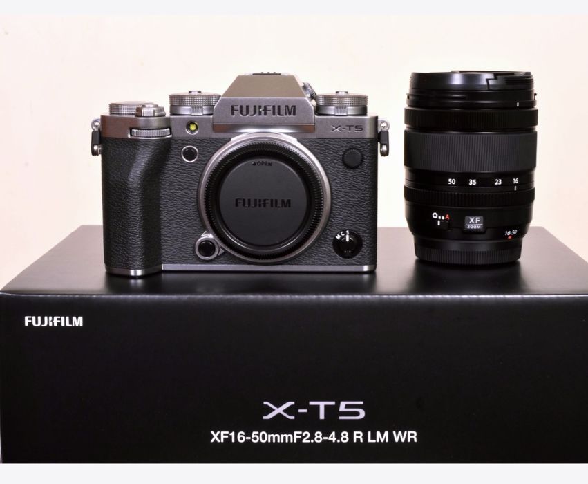 Fuji X-T5 + XF 16x50 F: 2.8-4.8 WR, novo. Caixa, Acessórios