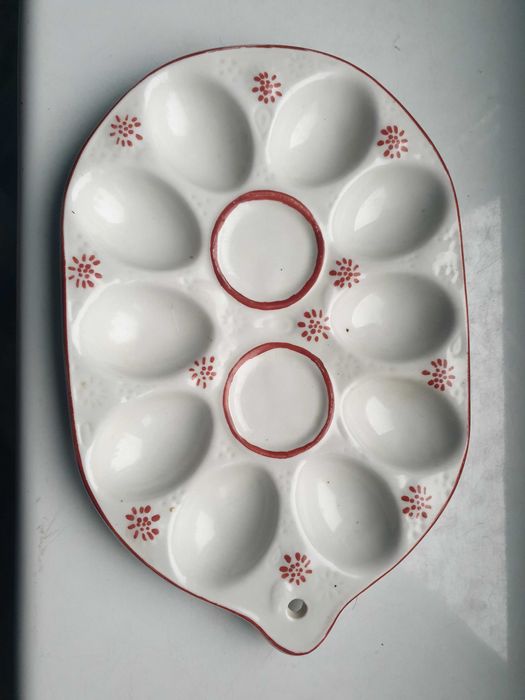 talerz na jajka lata 70.