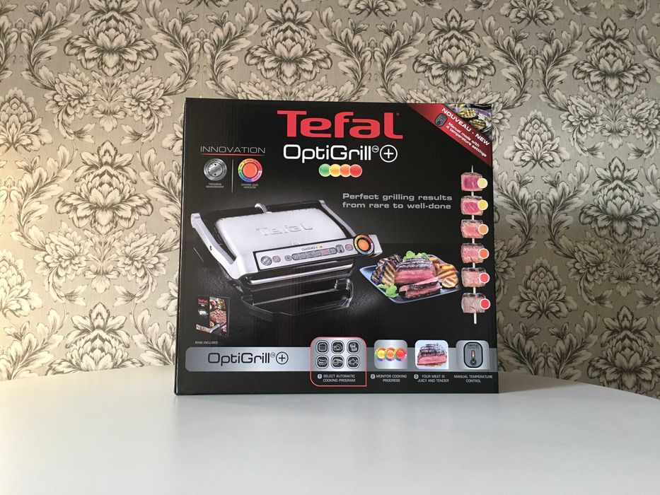 Електрогриль Tefal OptiGrill+ GC712D34 Нові! Запечатані!: 5 249 грн ...