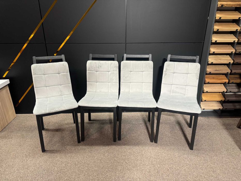 Zestaw 4 krzeseł tapicerowanych – NOWE z ekspozycji, -59%