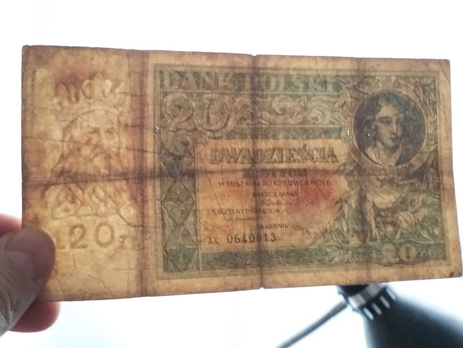 20 złotych 1931, banknot, seria AX