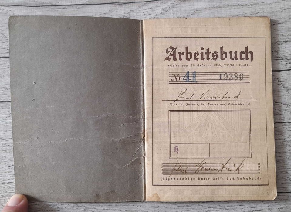 Arbeitsbuch książeczka pracy reich, niemcy rzesza