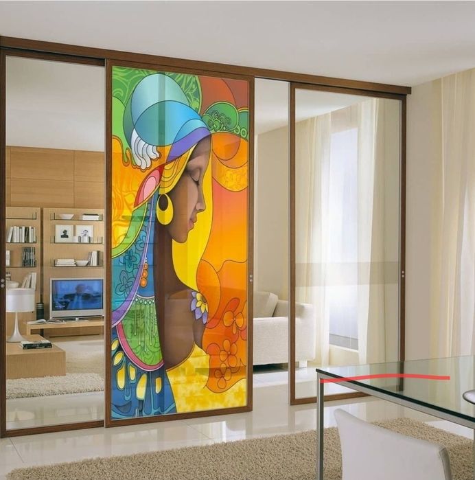 Скидки 30 %. Стеклянные межкомнатные  перегородки.