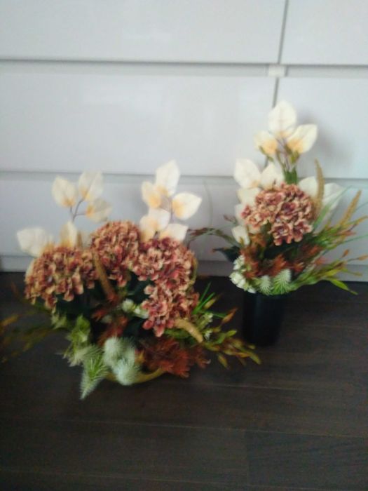 Komplet nagrobny obciążony - stroik i bukiet