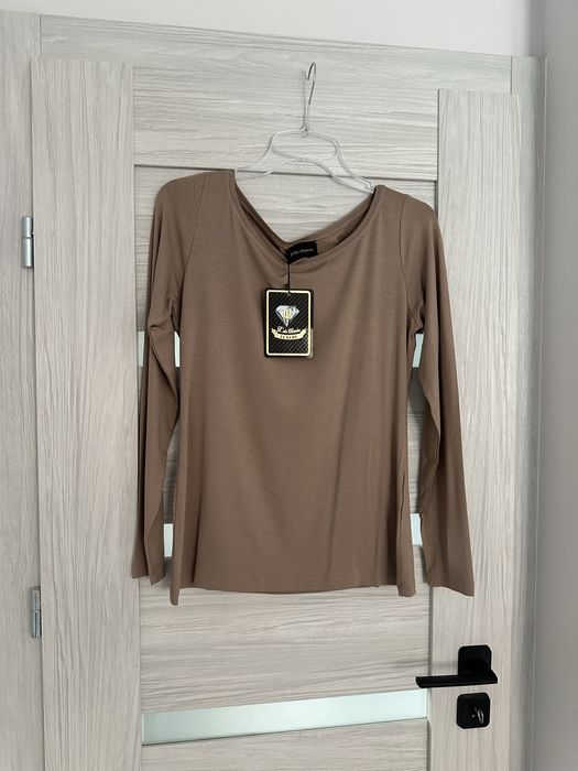 Bluzka Lola Bianka z długim rękawem, bluzka beżowa lola bianka