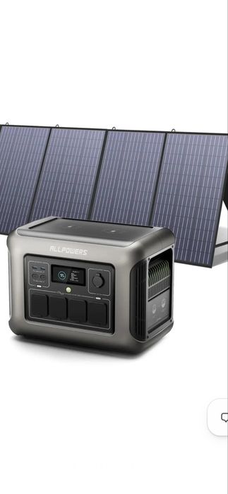 Stacja zasilania ALLPOWER R1500LITE 1600W + Panel Solarny 200W