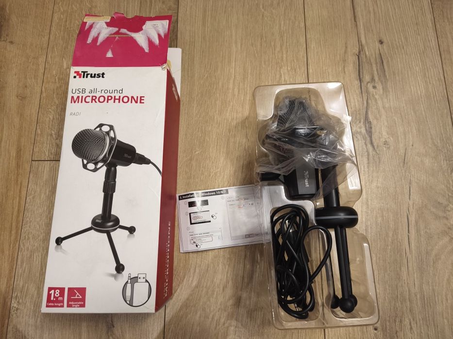 Mikrofon że stojakiem Trust Radi na Jack 3,5 mm