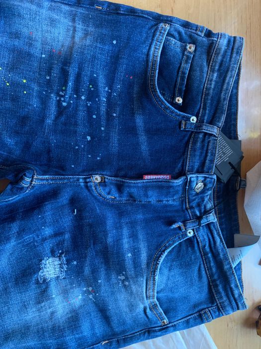 Jeansy DSQUARED2  rozmiar M -48 Niebieskie męskie j Cool Guy Jean