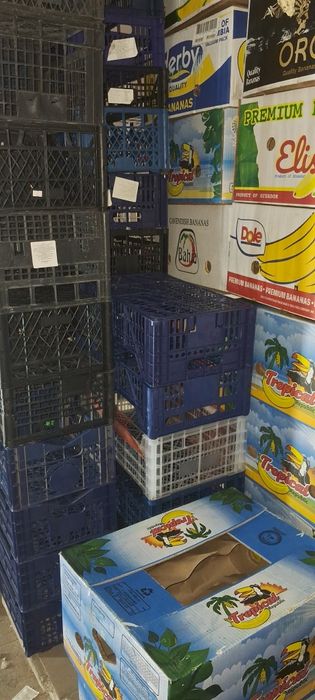 Продам банановые ящики, пластиковые ящики, картонные коробки б/у