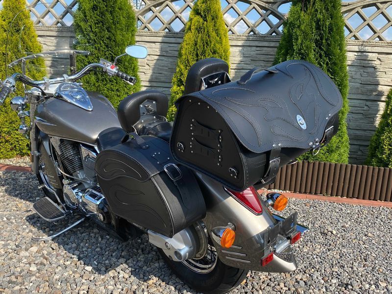 Kufer sakwy skórzane komplet honda yamaha suzuki kawasaki