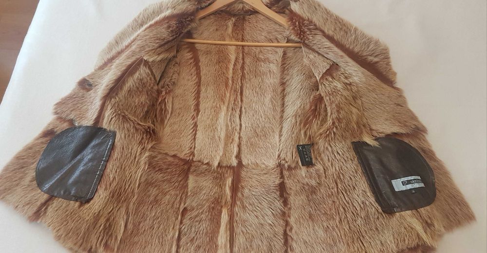 Casaco blazer Riccioli la Pelle  castanho 100% pele