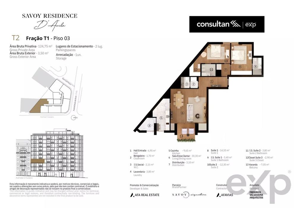Apartamento T2 - Av. 5 de Outubro - LISBOA