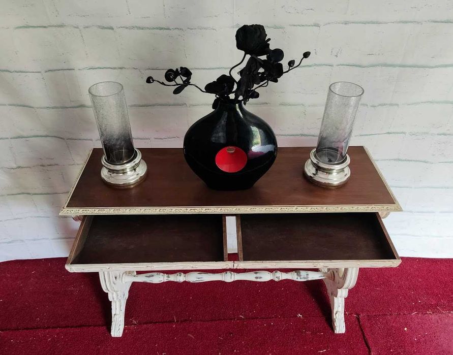 Par de porta velas em vidro e metal