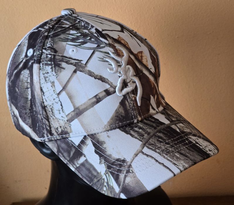 Czapka myśliwska wędkarska na polowanie ŁOWY kamuflaż. One size. NOWA