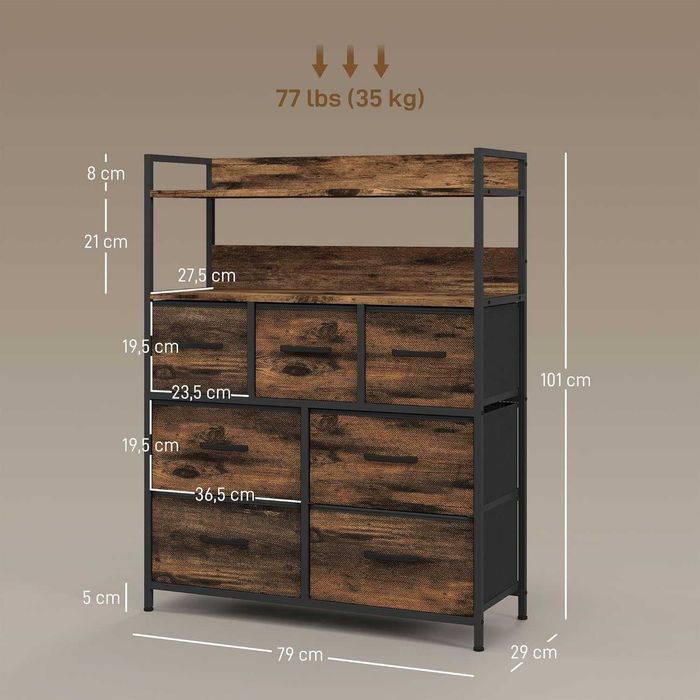 Komoda z szufladami  loft