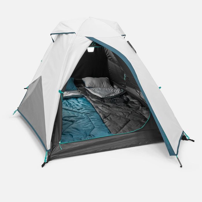 Tenda de campismo 2 pessoas, MH100 Fresh & Black