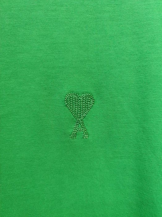 Футболка AMI Paris T-Shirt Tonal Small Ads Green