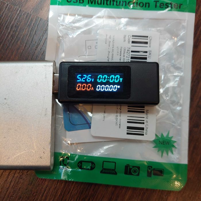 Универсальный USB 3.2 Юсб тестер 4в1 до 6.5А с памятью и поддержкой PD