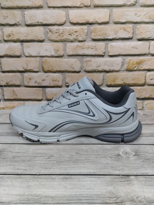 Сірі шкіряні кросівки Bona 885M 41.43.44.46p