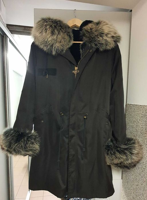 NOWA Kurtka parka z naturalnym futerkiem rozmiar M