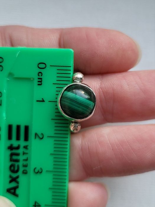 Новое кольцо натуральный малахит серебро 925 импорт