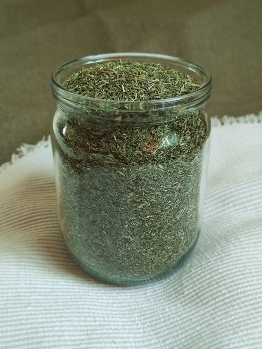 Сушений кріп пів літри, кріп сухий, укроп, банка кропу сушеного