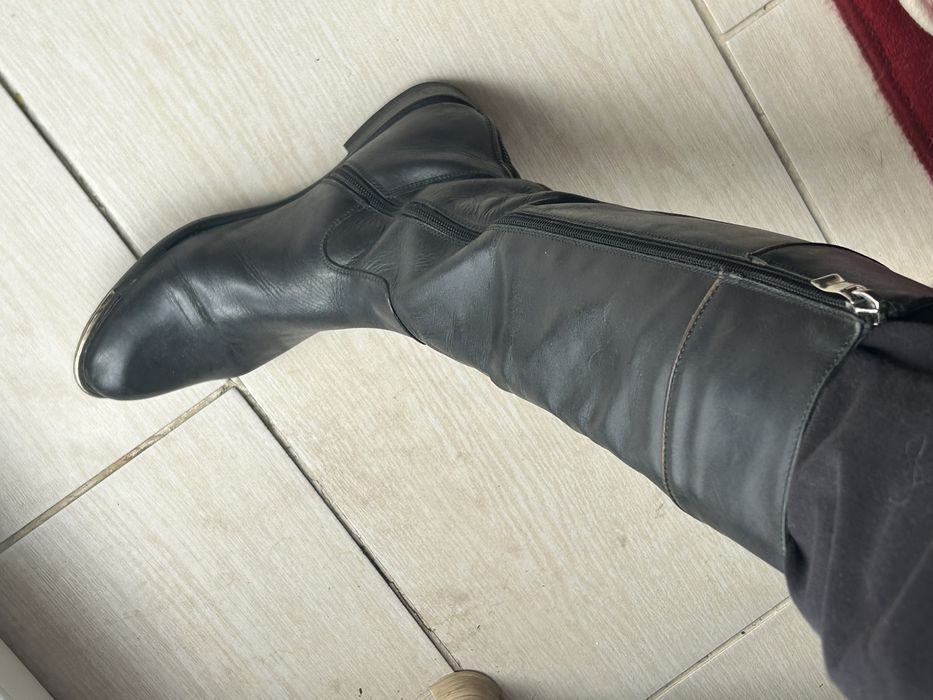 Kozaki czarne skóra roz.38