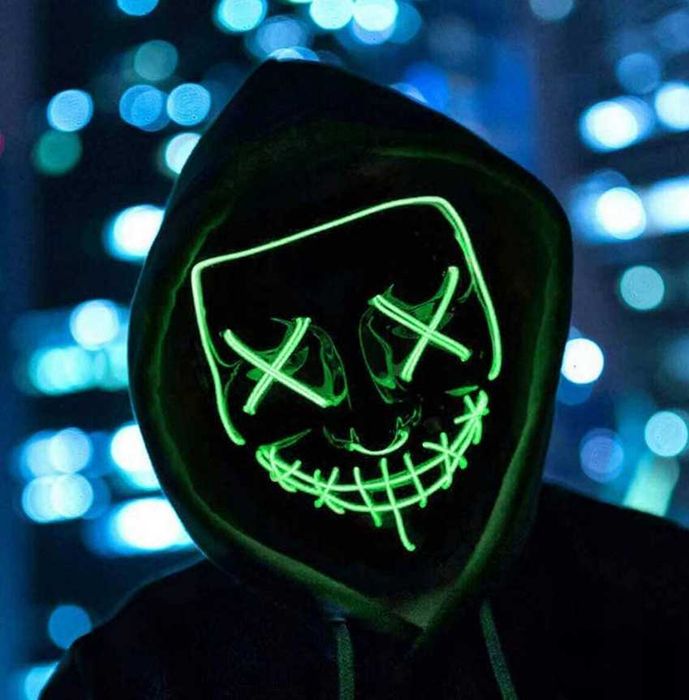 MEEGA! Maska LED na Haloween i Imprezy