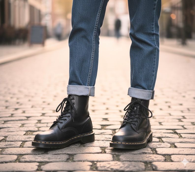 Botki glany martnesy 8 dziurek 37 czarne BDB 1460