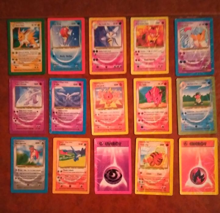 27 Mini-Cartas Pokemon, 6 cm x 4 cm
