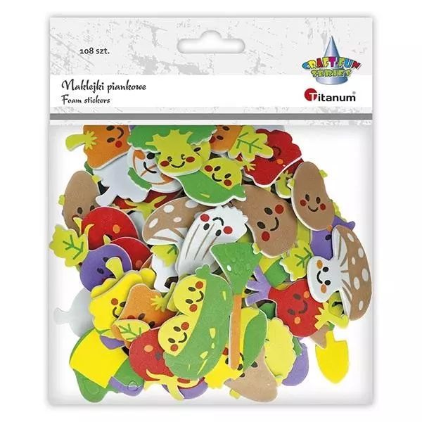 Naklejki piankowe warzywa 108szt. Titanum