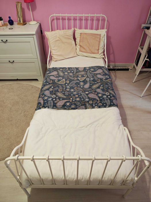Cama extensivel IKEA MINNEN, Branca, 80x200cm