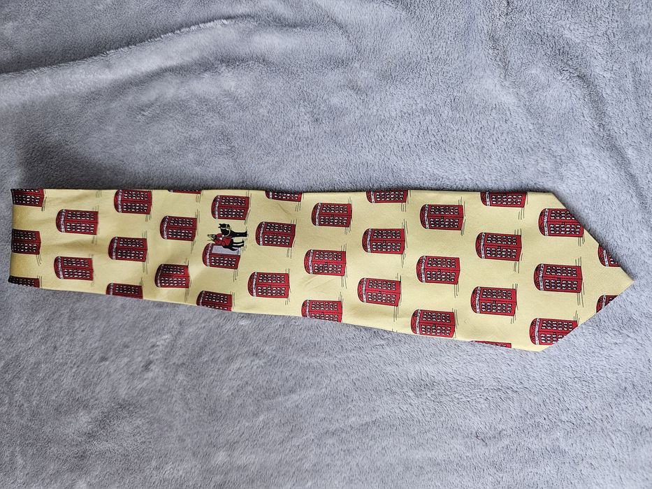 Jedwabny krawat wzór angielski